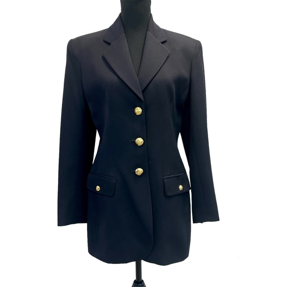 Marks & Spencer dark navy blue wool blazer Sz 8
